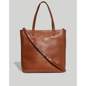 Madewell Zip-Top Medium Transport Leather Tote